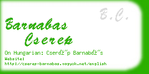 barnabas cserep business card